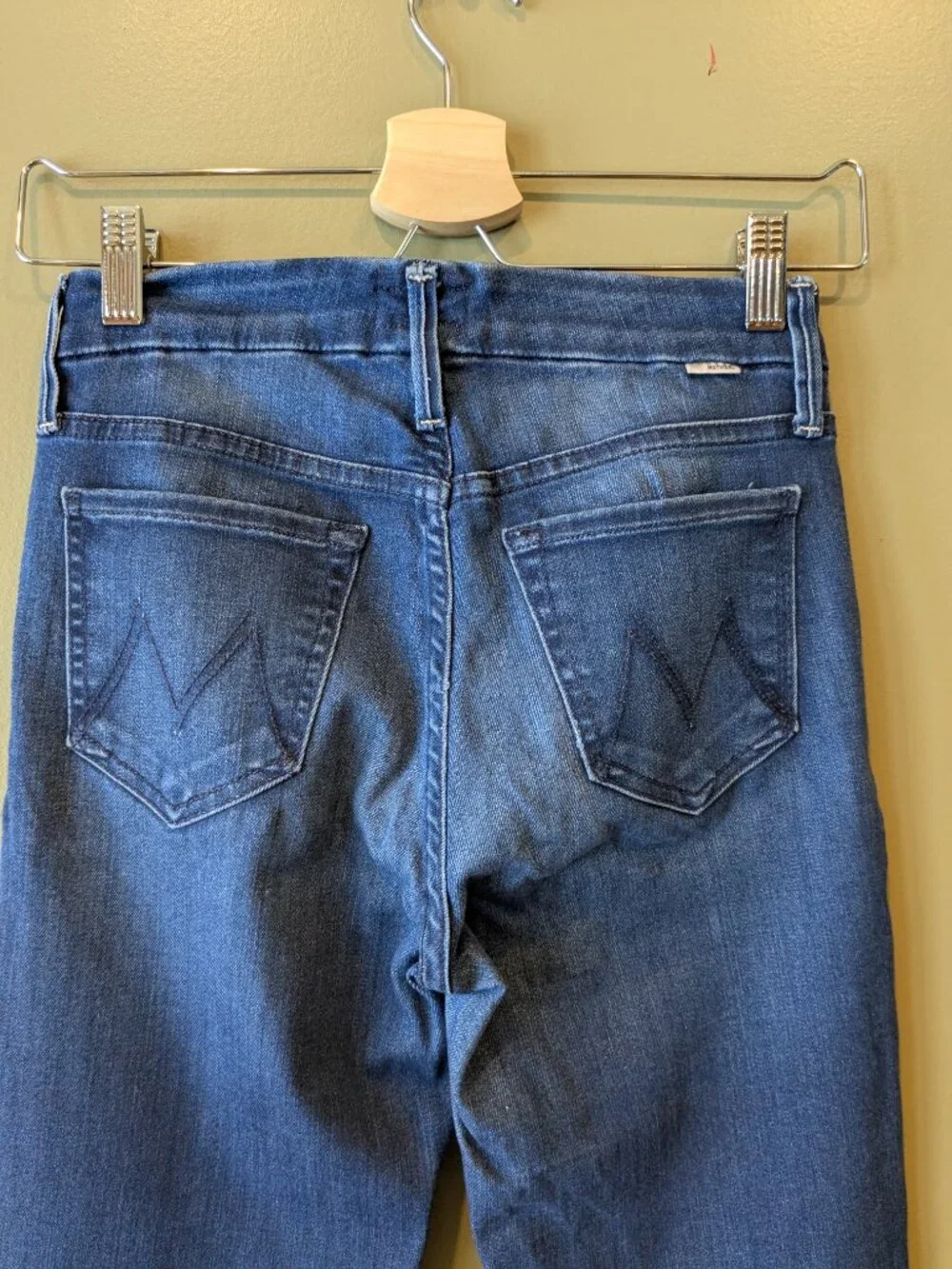 MOTHER Denim The Looker Ankle Skinny Jeans Sz 25 Tongue & Chic Mid Rise Stretch